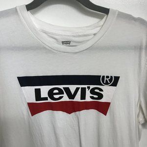 Women's Levi's T-Shirt- White Size Large